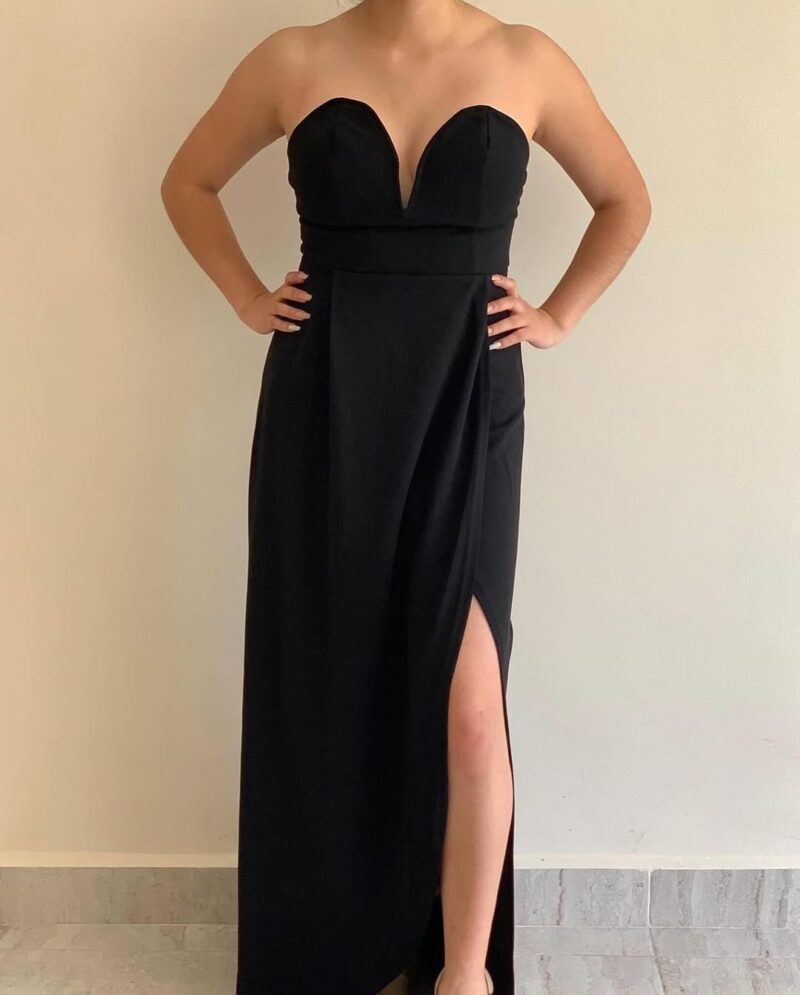Vestido negro strapless - Grande (L)