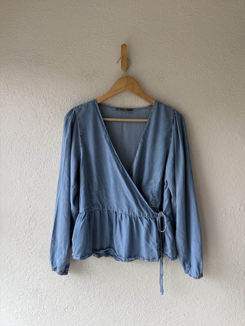 BLUSA DE MANGAS DENIM