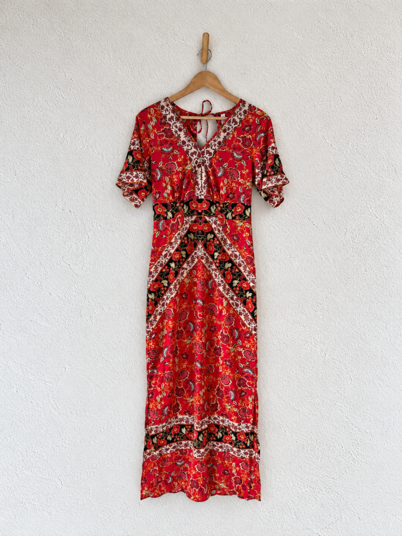 VESTIDO ESTAMPADO LARGO
