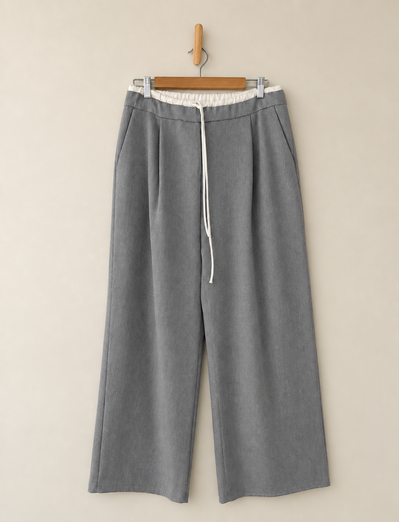 PANTALÓN ANCHO GRIS